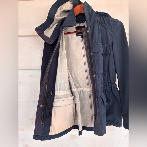 Madewell Fieldwalk Navy Field Jacket with Hood size Small - Picture 3 of 5